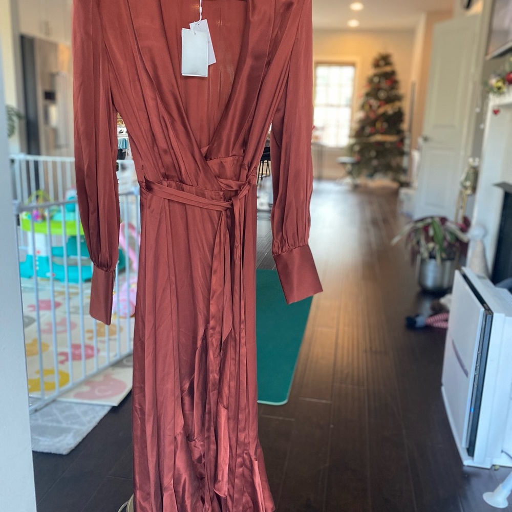 Zimmermann Terracotta Wrap Dress